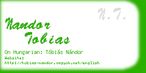 nandor tobias business card