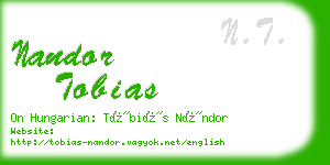 nandor tobias business card